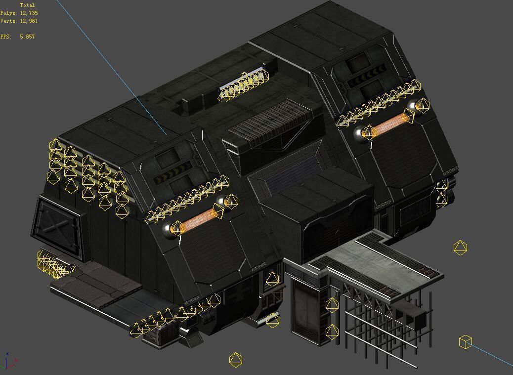 Spaceship - repair shop 02 3D model_1