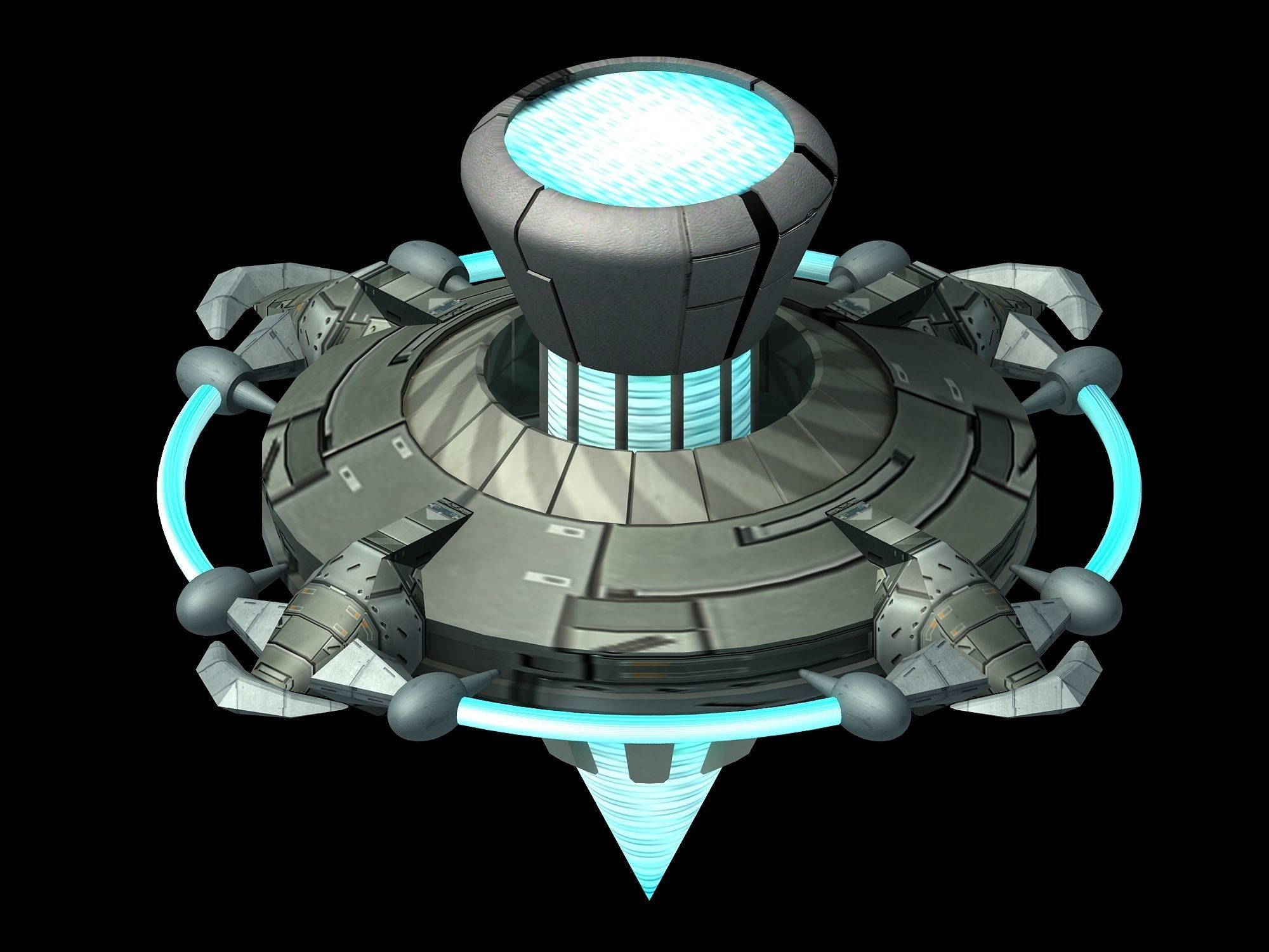 Space-air supply station 3D model_3