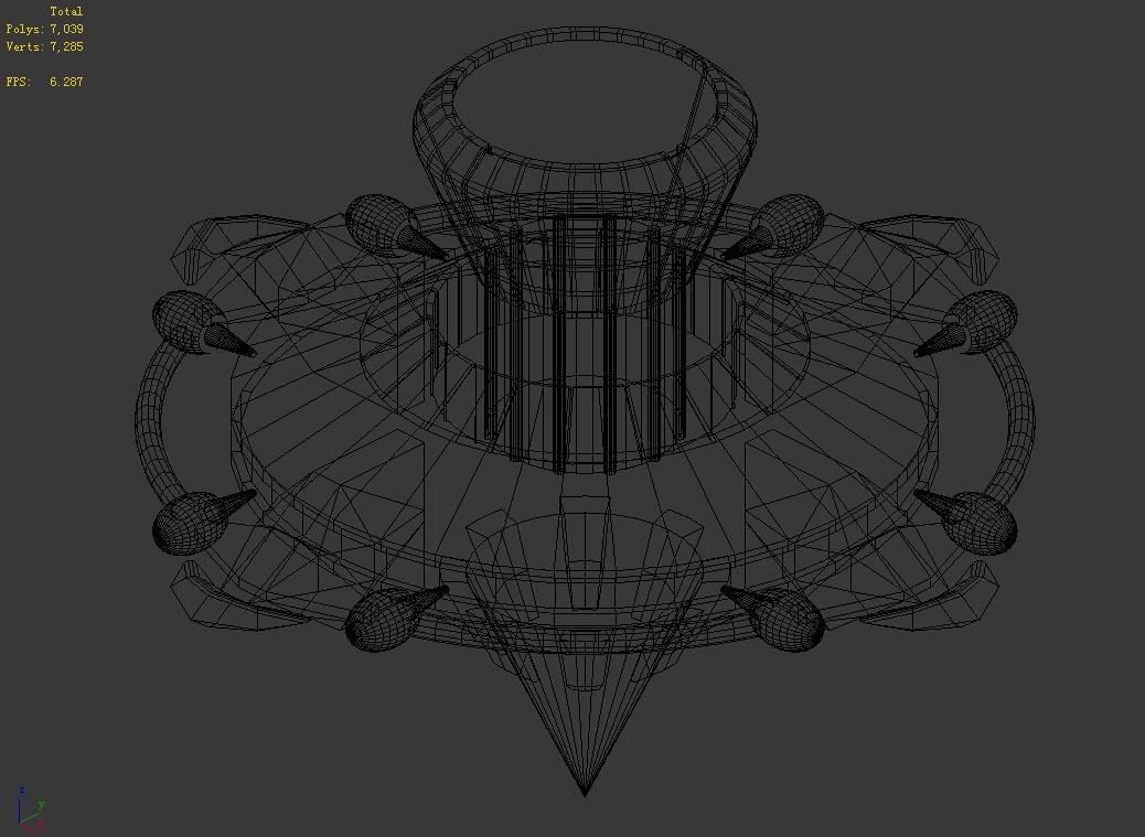 Space-air supply station 3D model_2