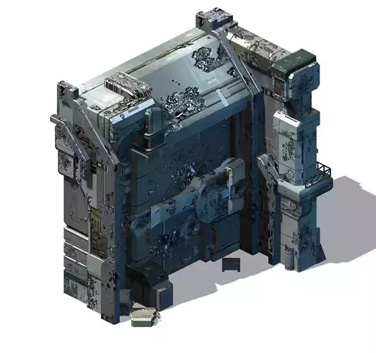 Space - damaged wall 01