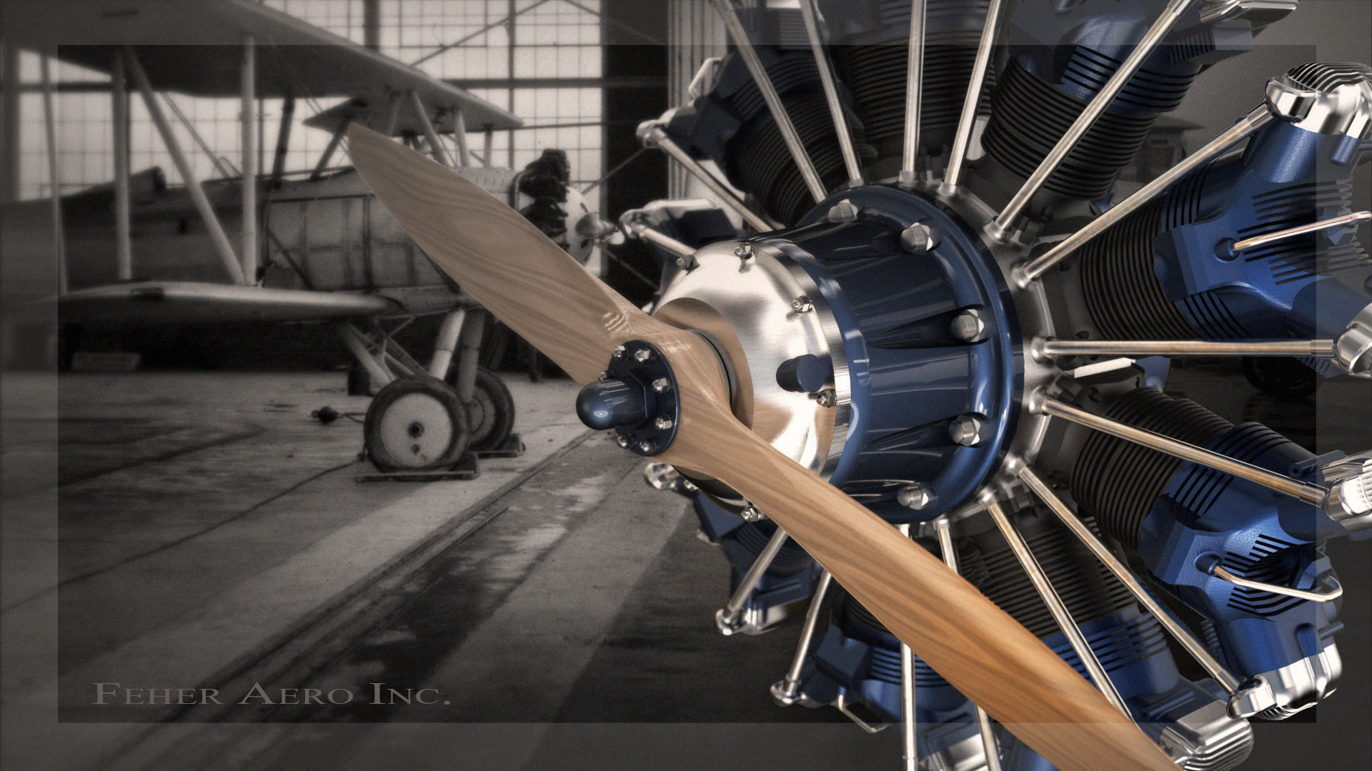 radial engine Free 3D model_6