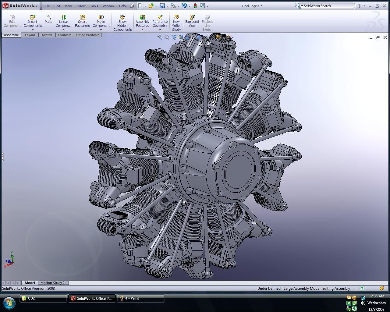 radial engine Free 3D model_3