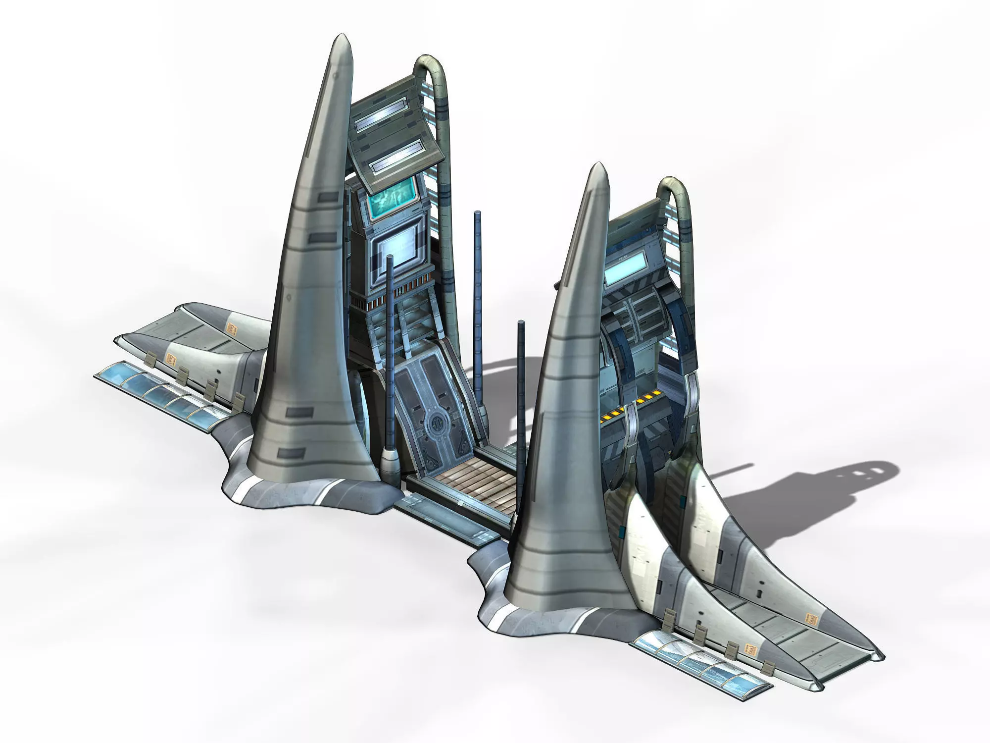 Space Station - Ground Function Gate 01 3D model_0