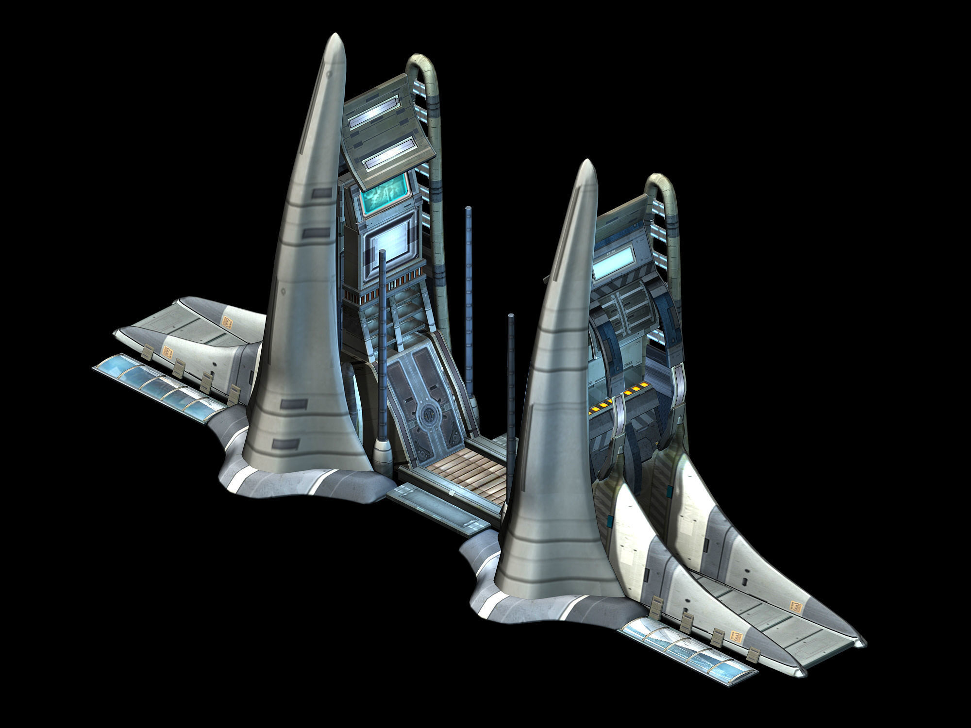 Space Station - Ground Function Gate 01 3D model_3
