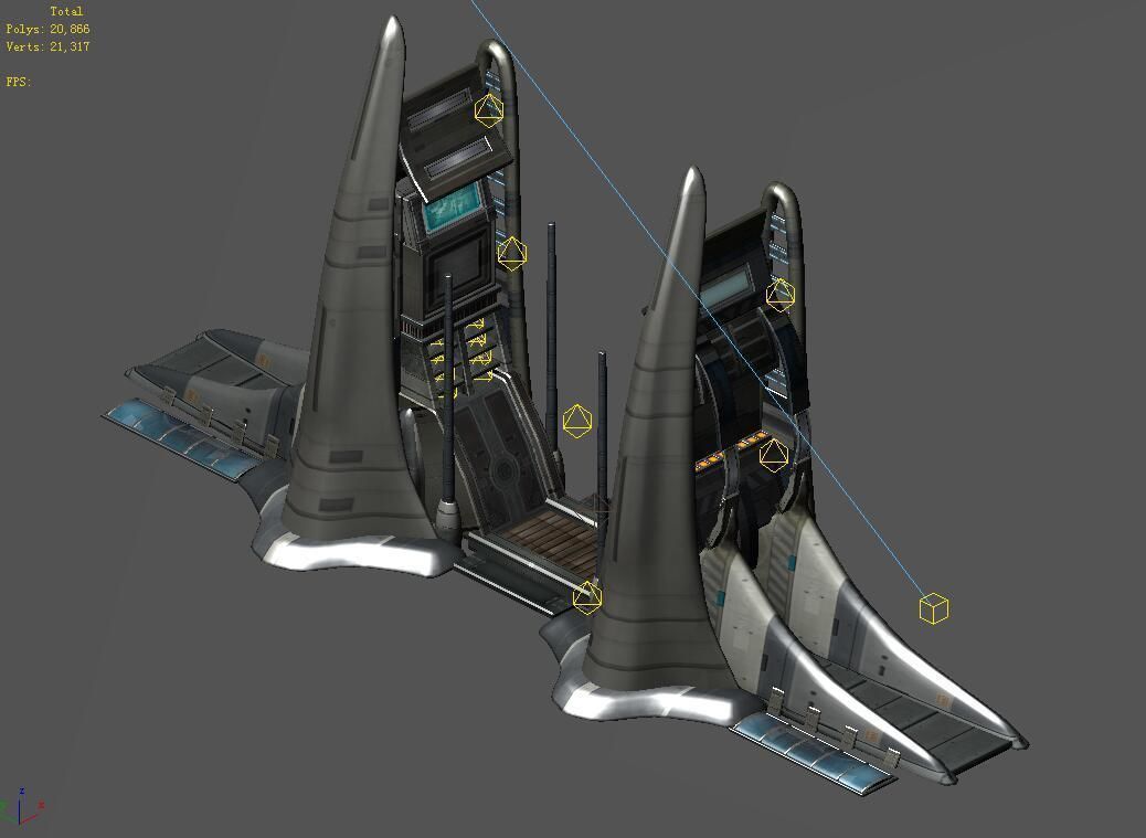 Space Station - Ground Function Gate 01 3D model_1