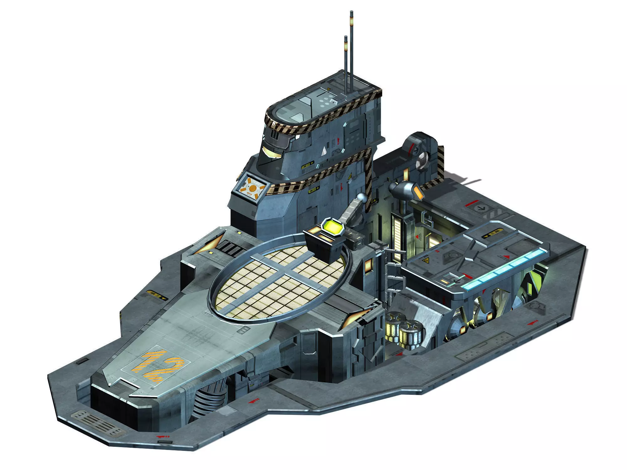 Space Station - Ground Functional Objects 03 3D model_0