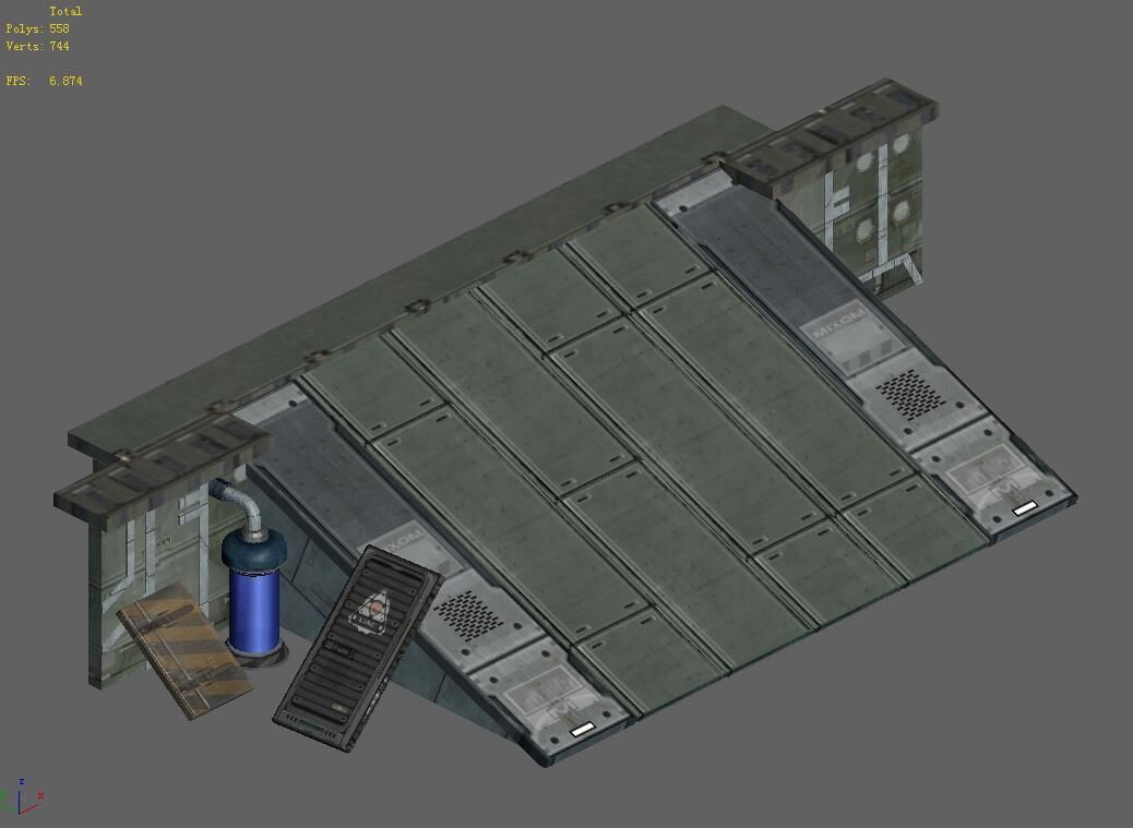 Space Station - Slope 03 3D model_1