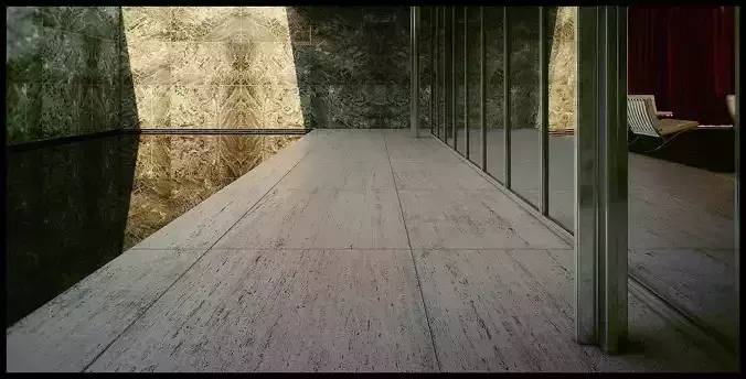 Mies Van Der Rohe Barcelona Pavilion - Third - Seventh 3D Scene 3D model