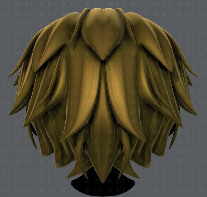3D Hair style for boy V33 Low-poly 3D model_5
