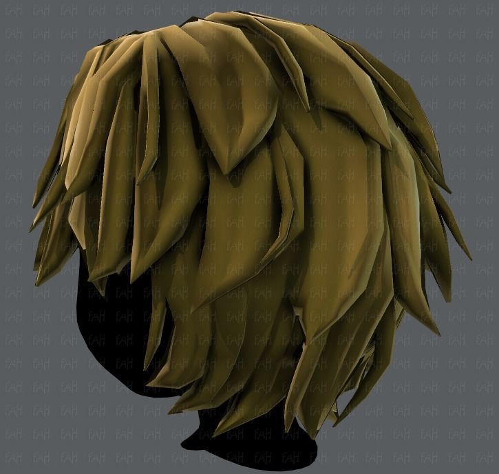 3D Hair style for boy V33 Low-poly 3D model_22