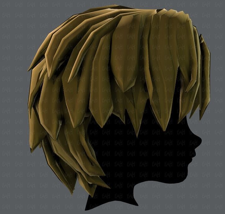 3D Hair style for boy V33 Low-poly 3D model_19