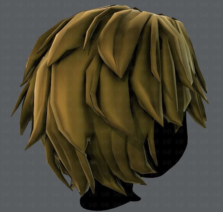 3D Hair style for boy V33 Low-poly 3D model_20