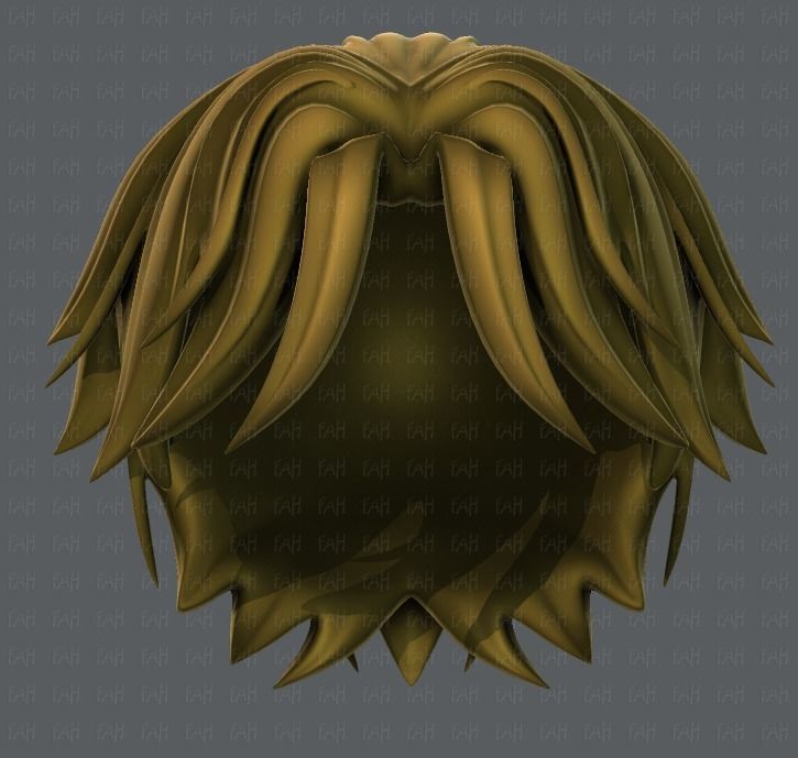 3D Hair style for boy V33 Low-poly 3D model_37
