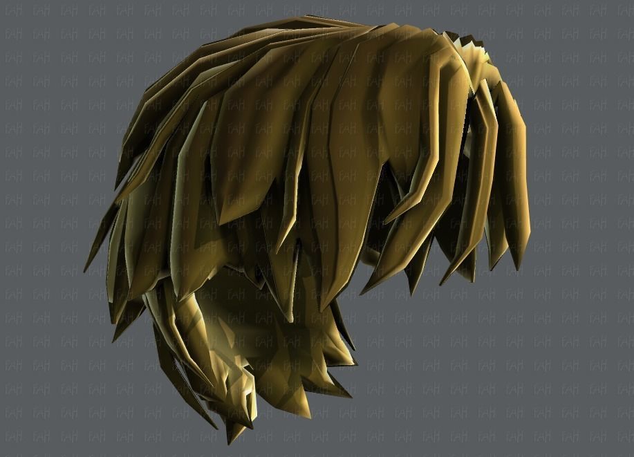 3D Hair style for boy V33 Low-poly 3D model_43