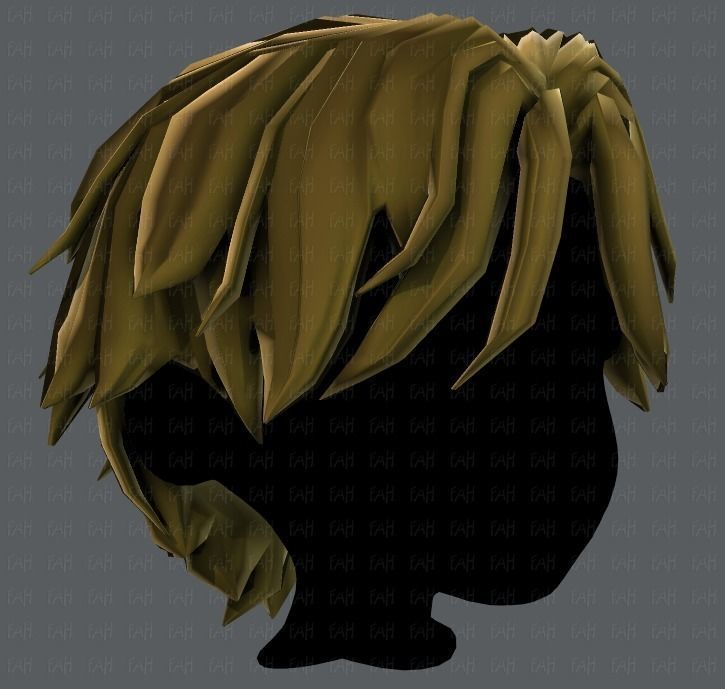 3D Hair style for boy V33 Low-poly 3D model_18