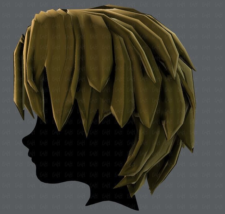 3D Hair style for boy V33 Low-poly 3D model_23
