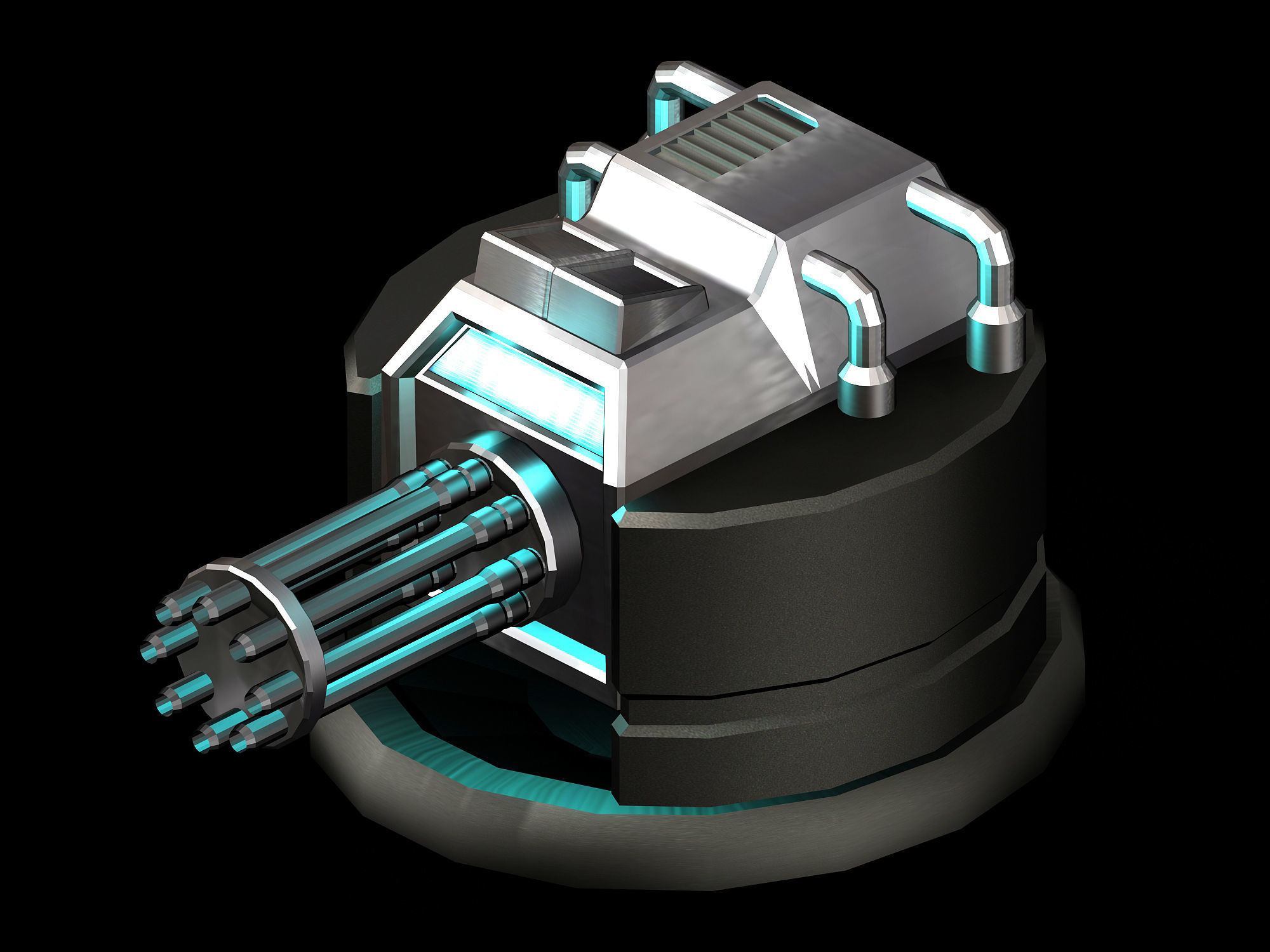 Satellite City Objects - Battery 16 3D model_4