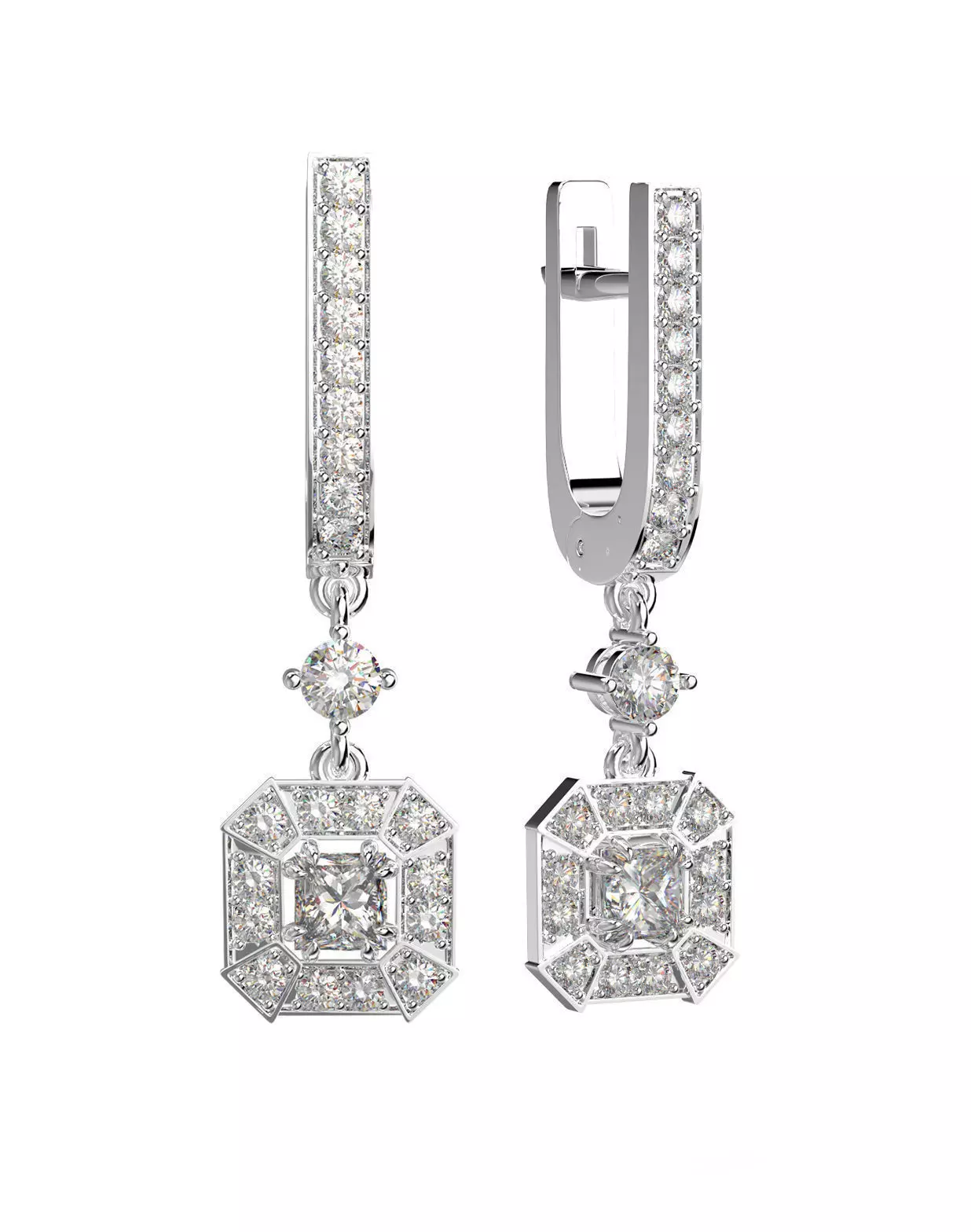 161002 E Vintage Classic Movable Earrings   3D print model_0