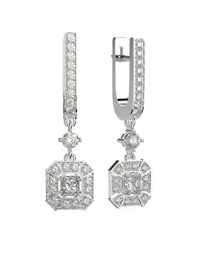 161002 E Vintage Classic Movable Earrings   3D print model