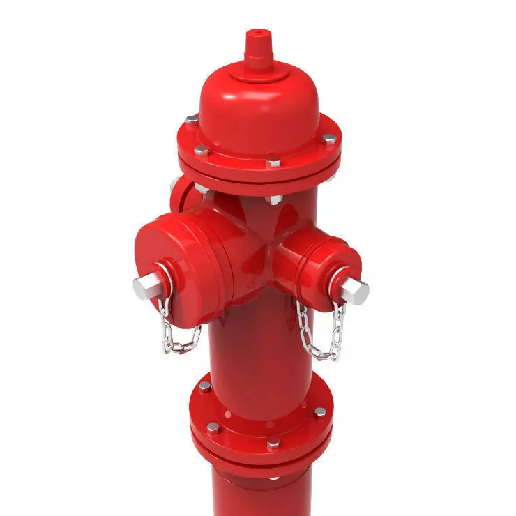 American Darling B 84 B 5 FIRE HYDRANT 3D model_0