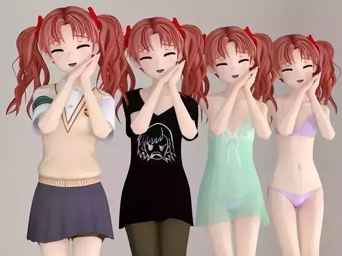 Kuroko Shirai anime girl pose 02