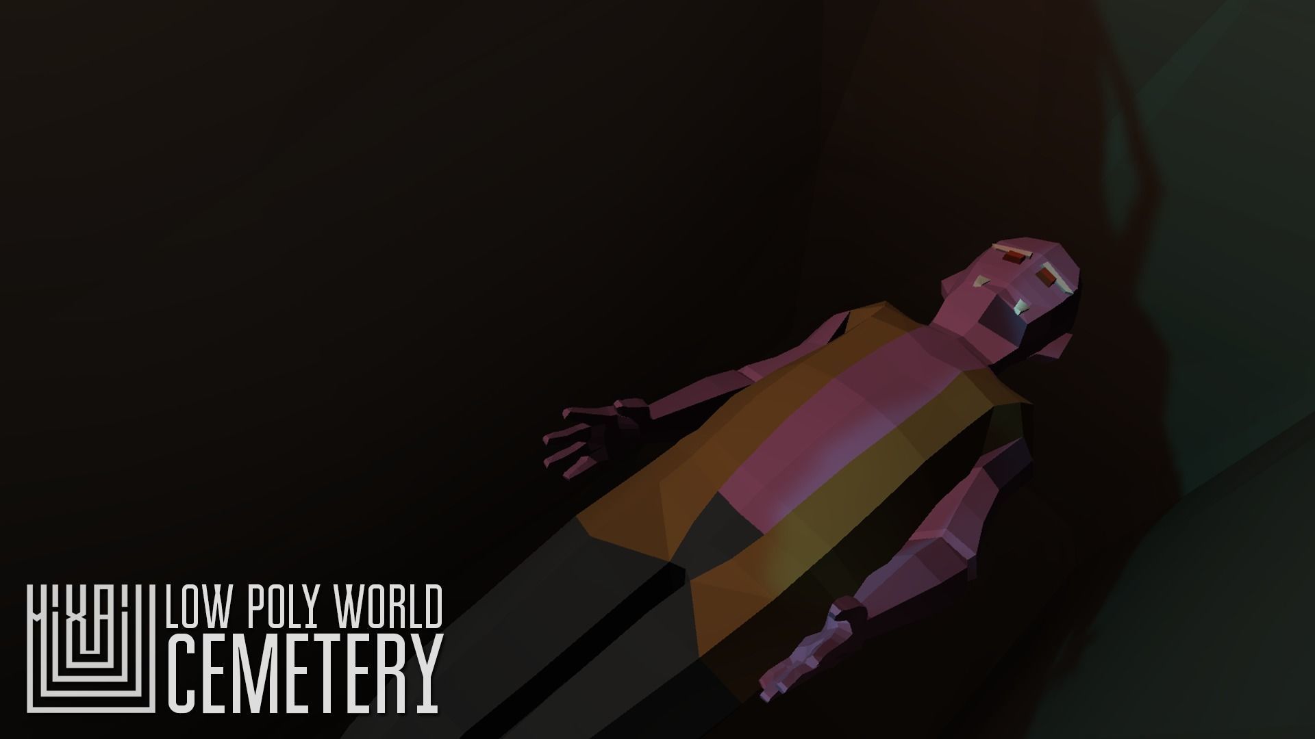 LOW POLY WORLD - CEMETERY Low-poly 3D model_8