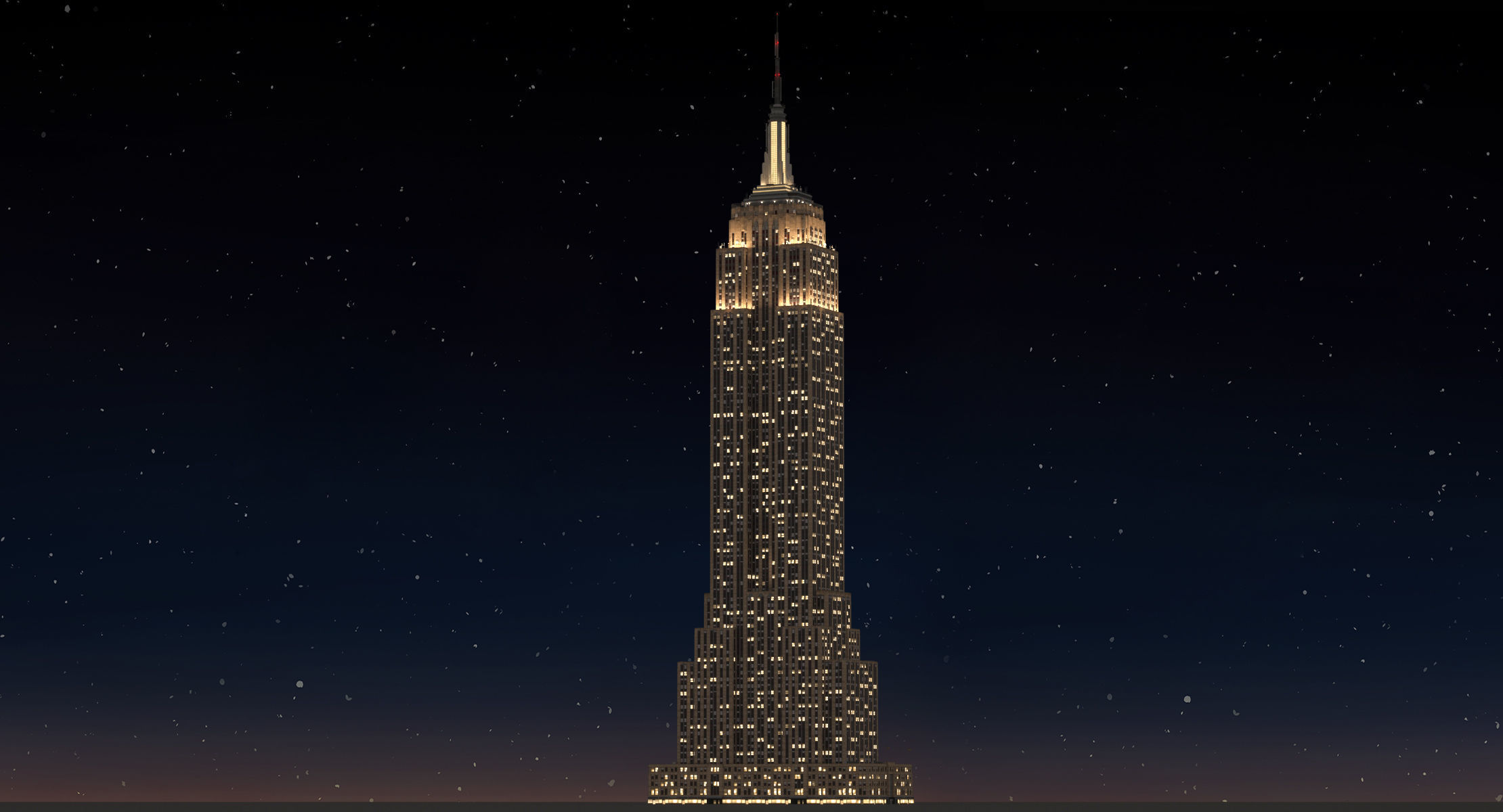 Empire State Building - Day and Night Low-poly 3D model_8