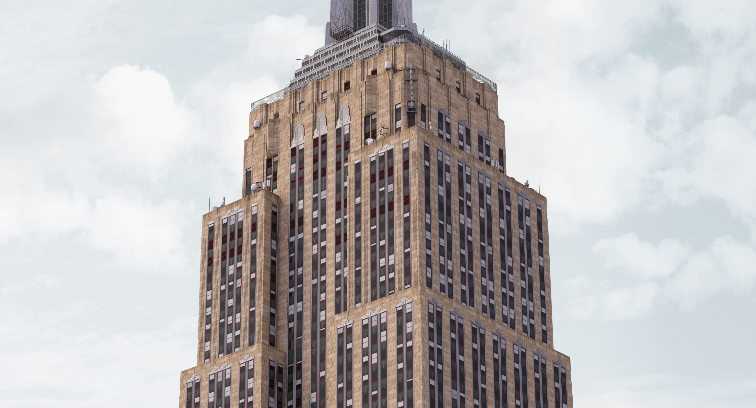 Empire State Building - Day and Night Low-poly 3D model_1