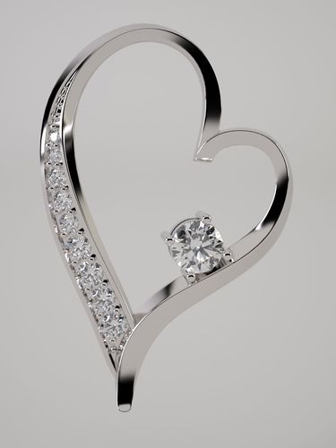 pendant Heart 3D print model