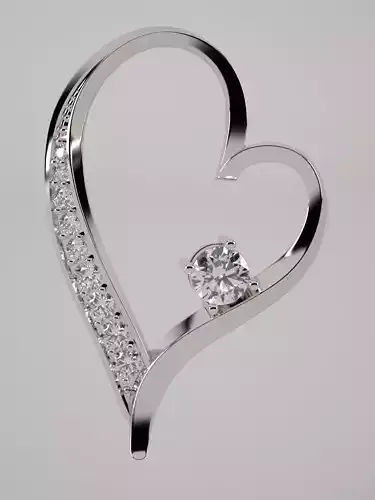 pendant Heart 3D print model