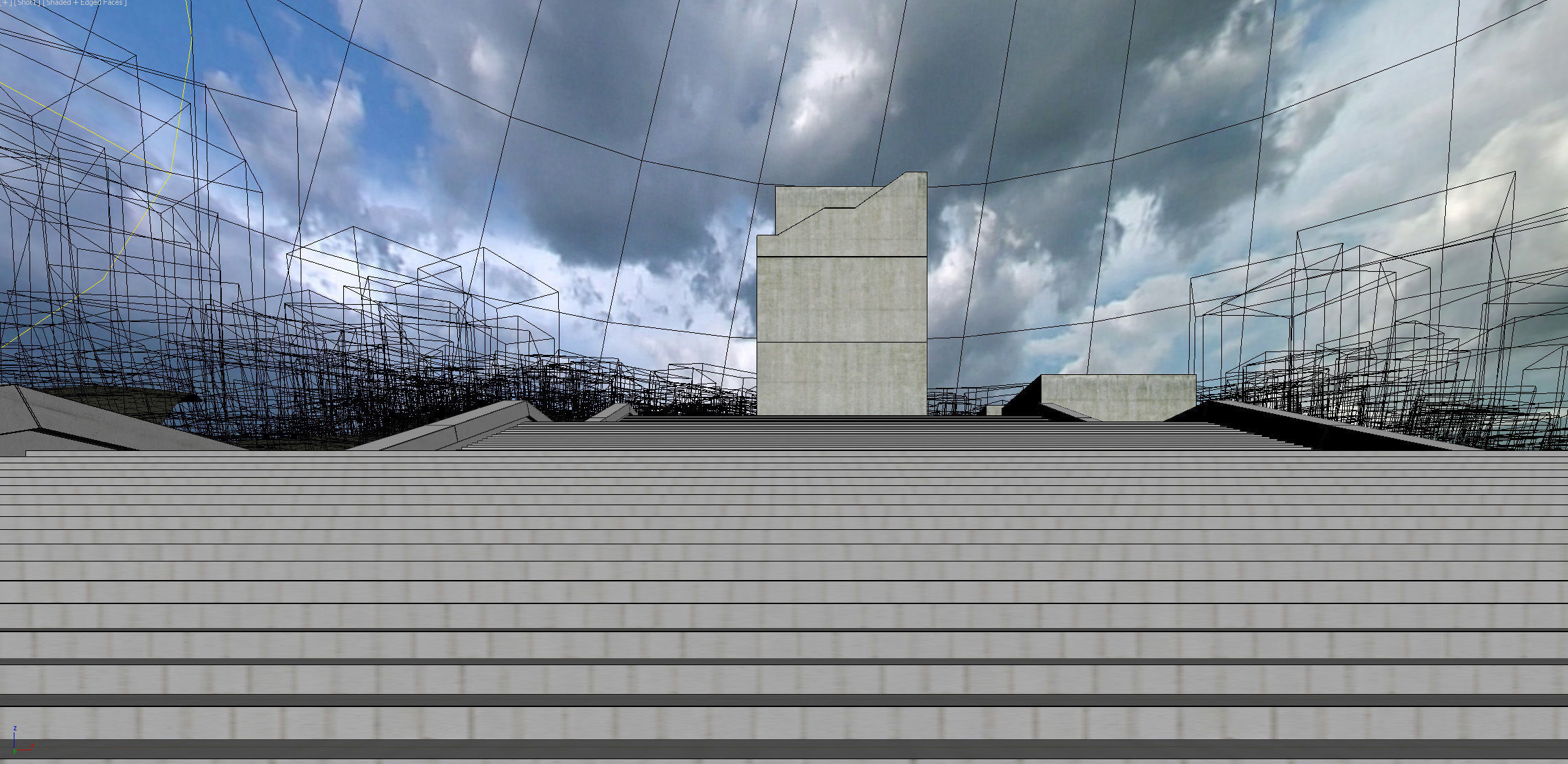 Tadao Museum Stairs form Third  Seventh Shortfilm 3D Scene 3D model_4