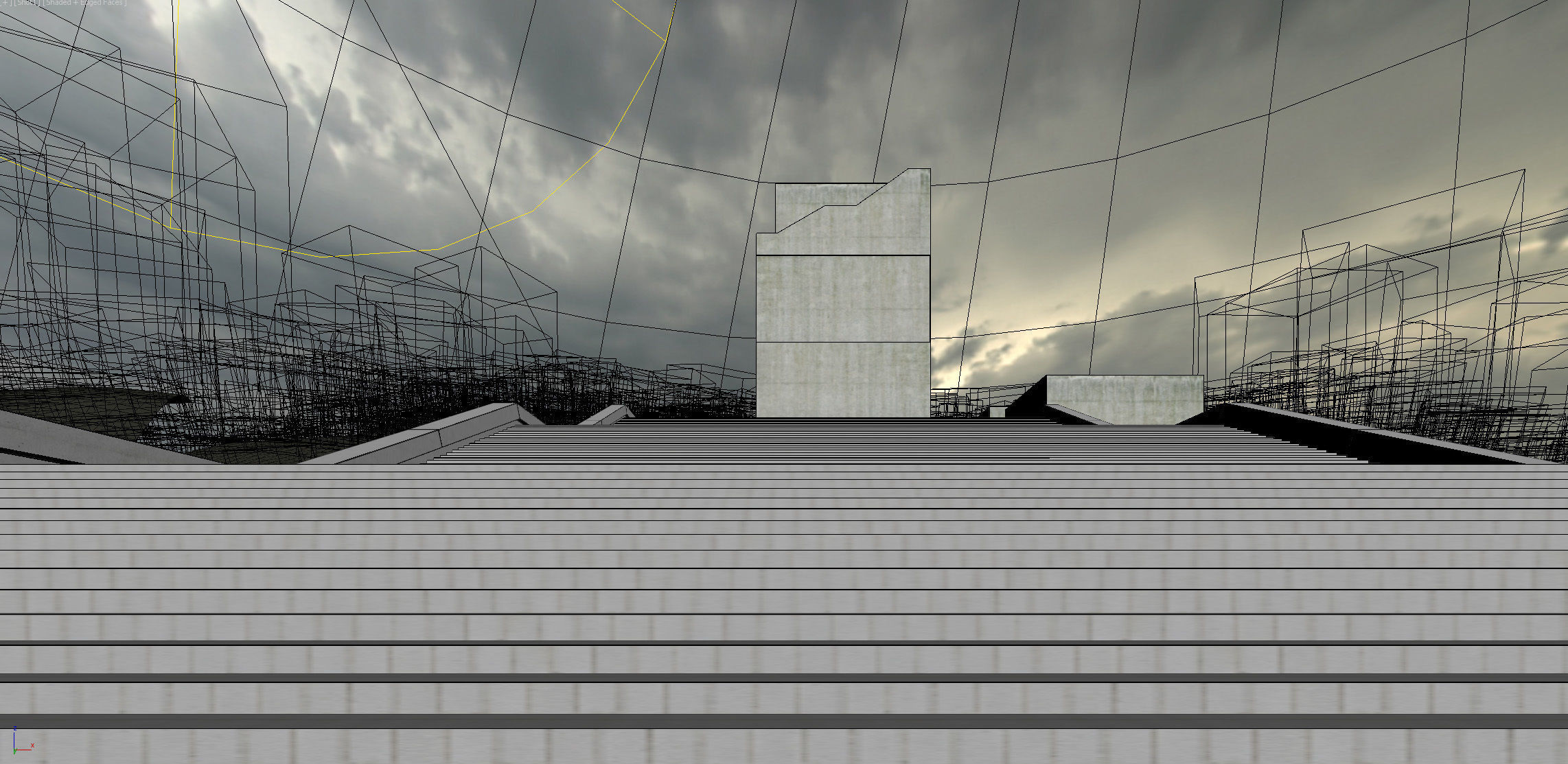 Tadao Museum Stairs form Third  Seventh Shortfilm 3D Scene 3D model_2