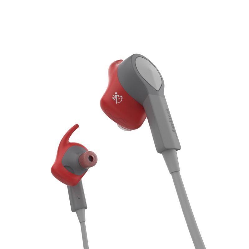 JABRA COACH WIRELESS BLUETOOTH HEADSET RED 3D model_1