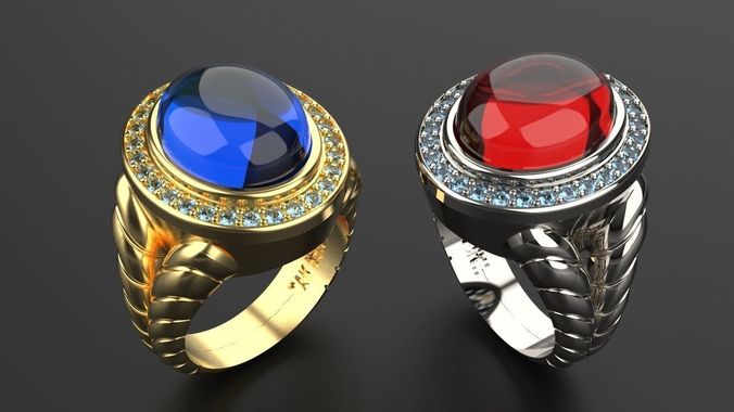 Beautiful Oval ring 3D print model