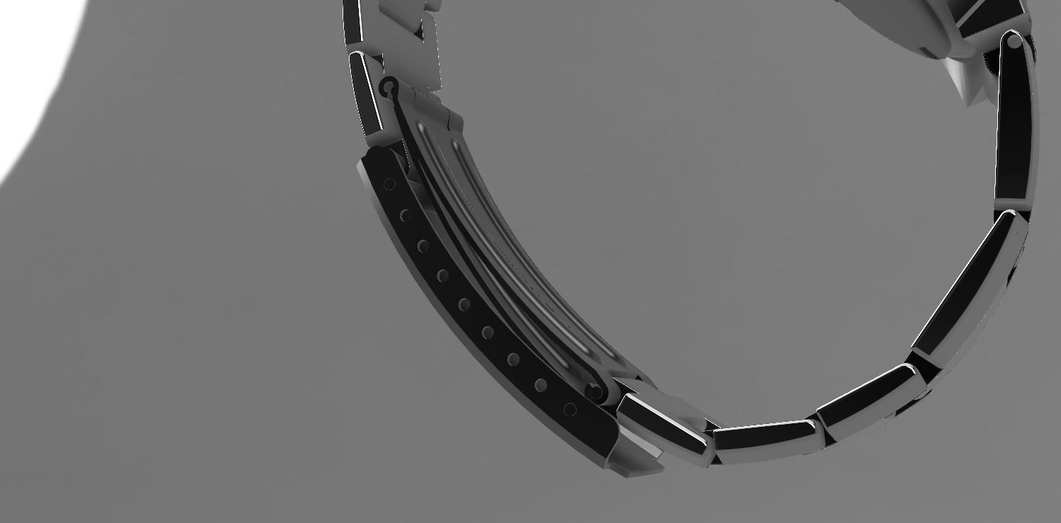 Watches silver watch 3D model_3