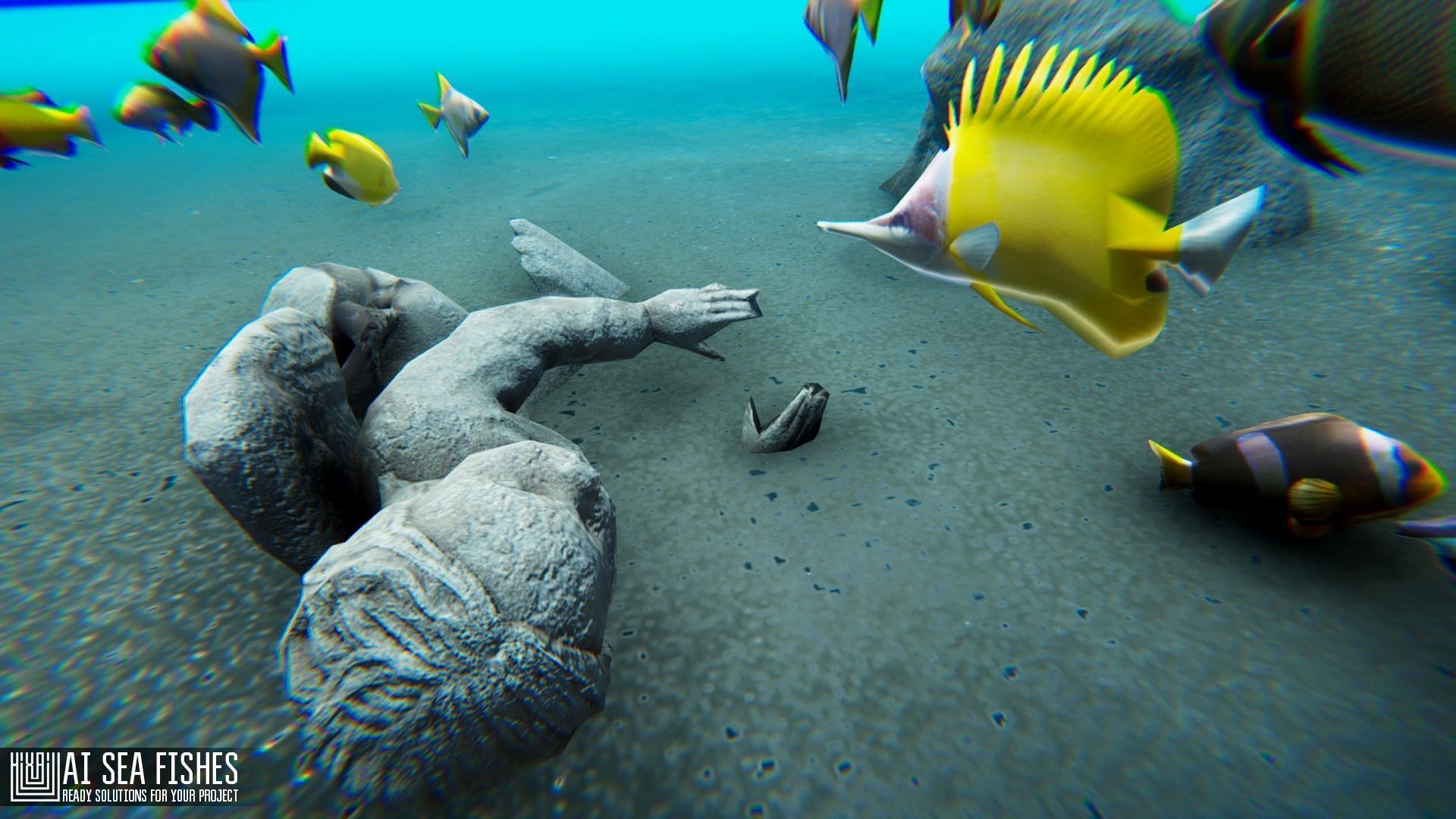 AI Sea Fishes - ready solutions for your project Low-poly 3D model_3