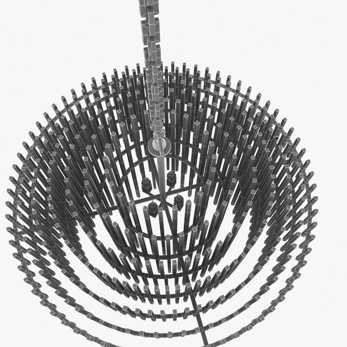 Restoration Hardware anders chair aero table emile chandelier 3D model_15