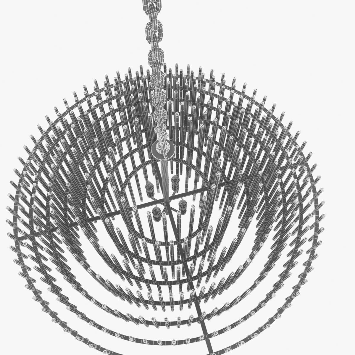 Restoration Hardware anders chair aero table emile chandelier 3D model_16