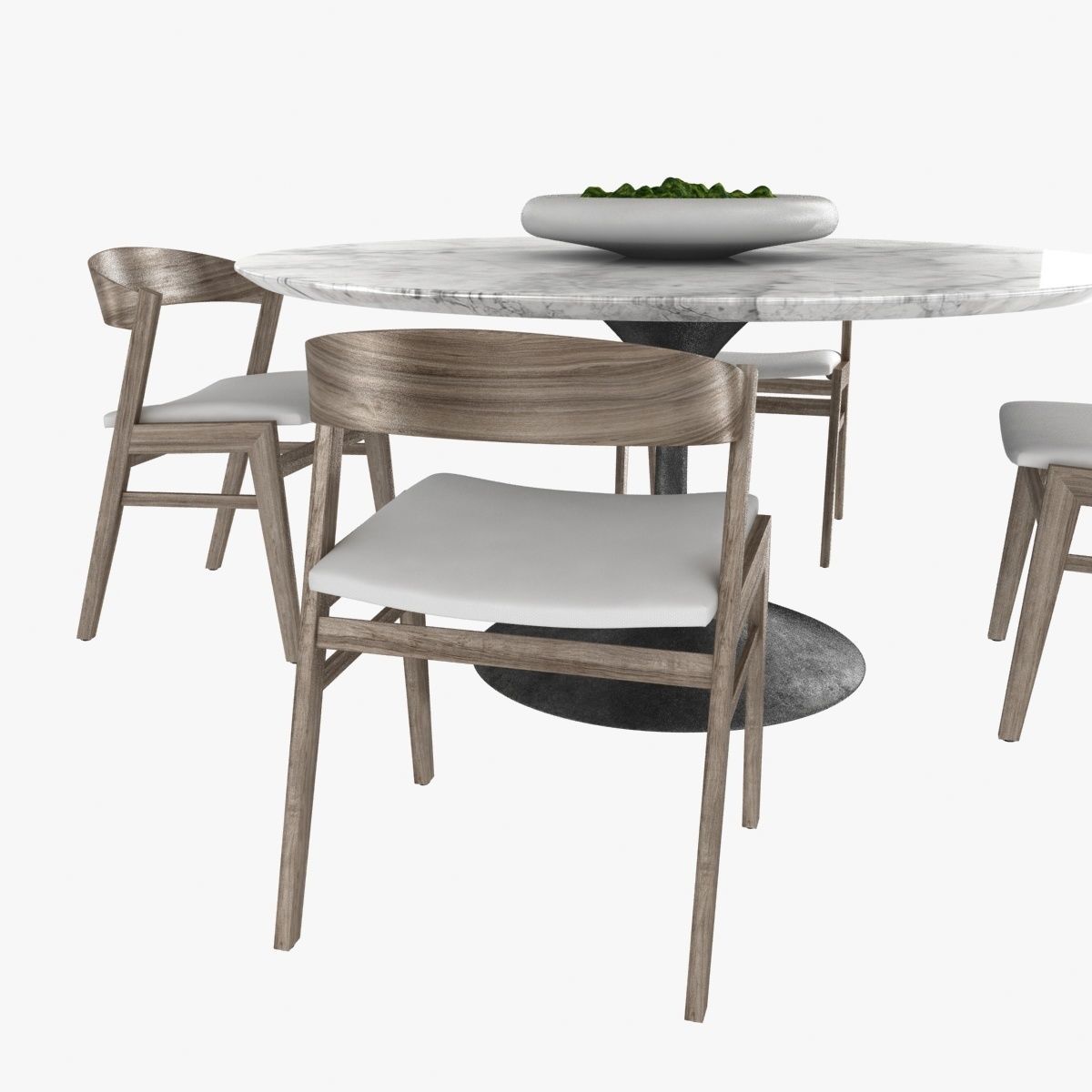 Restoration Hardware anders chair aero table emile chandelier 3D model_6