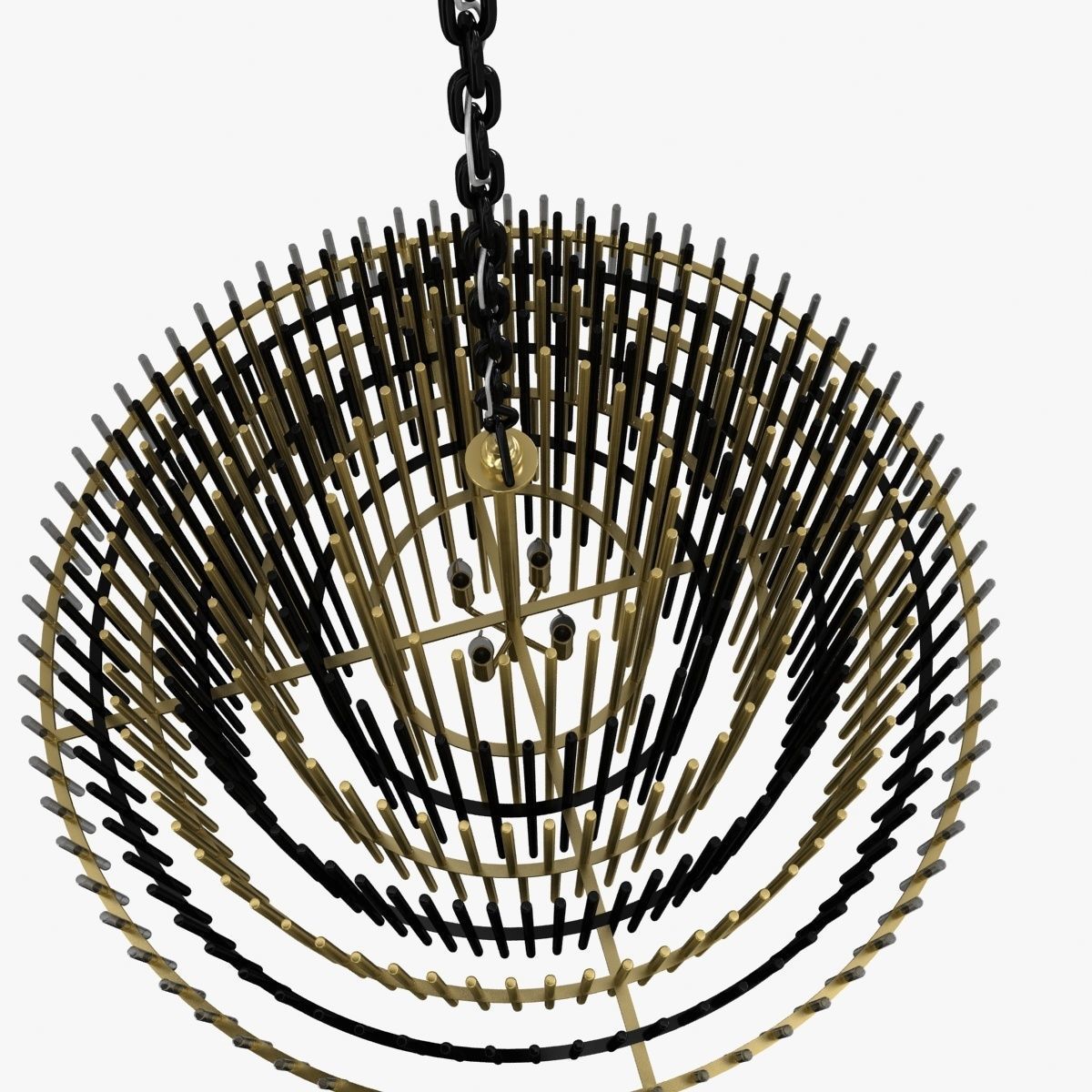 Restoration Hardware anders chair aero table emile chandelier 3D model_14