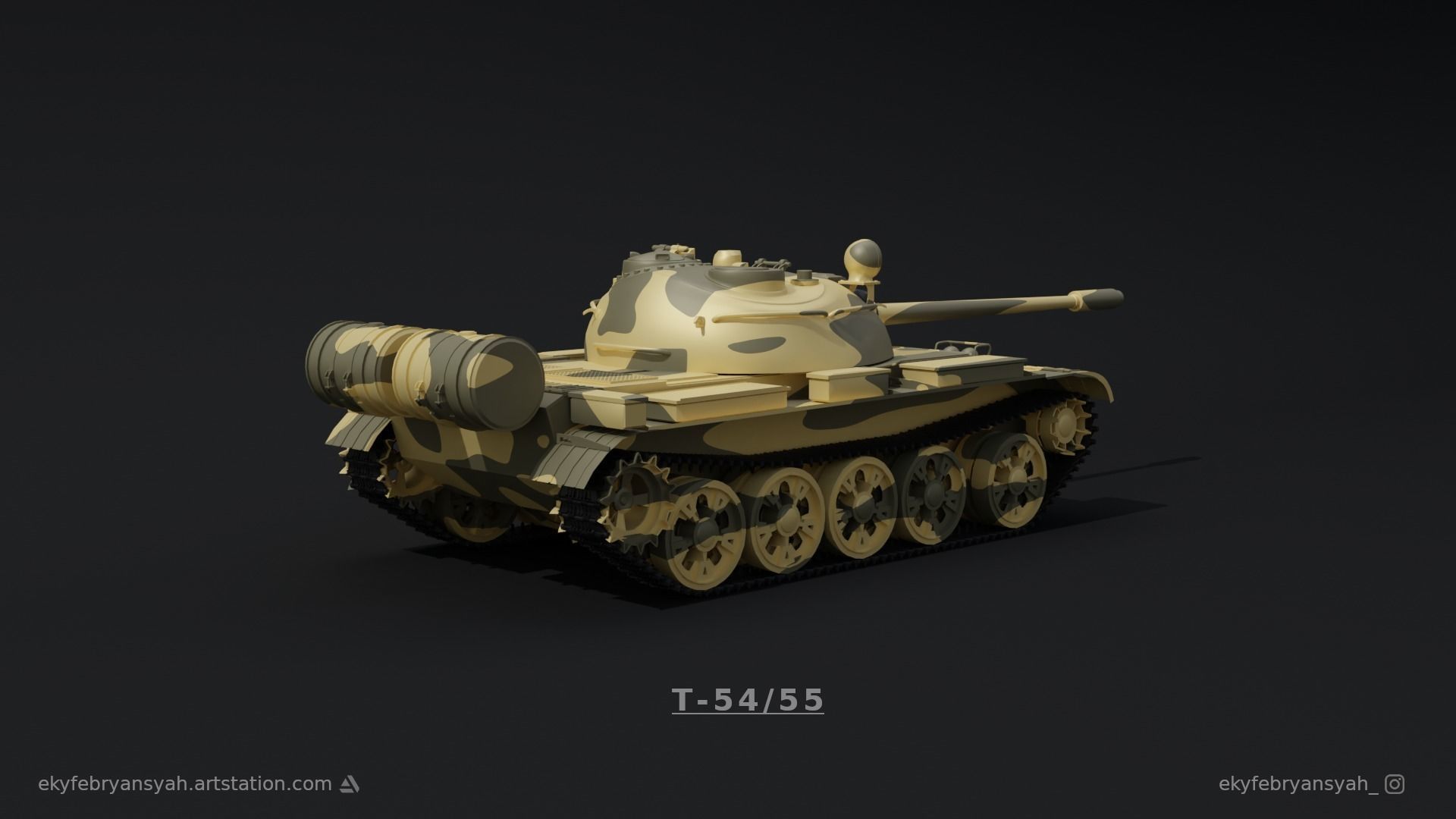 MBT T-55  3D model_1
