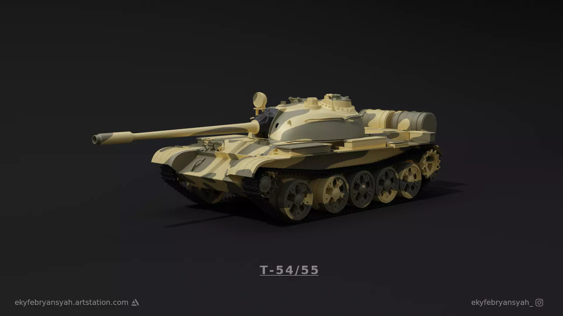 MBT T-55  3D model_0