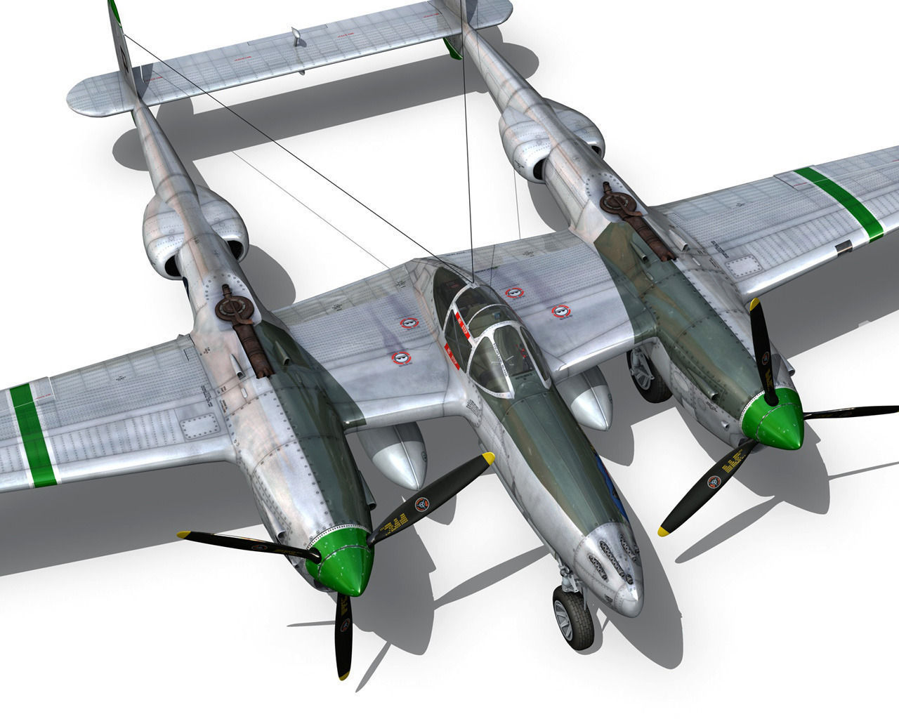 Lockheed P-38 Lightning Shadys Lady 3D model_15