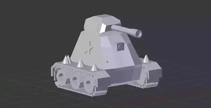 Low Poly Game Ready Tank Model Free low-poly 3D model