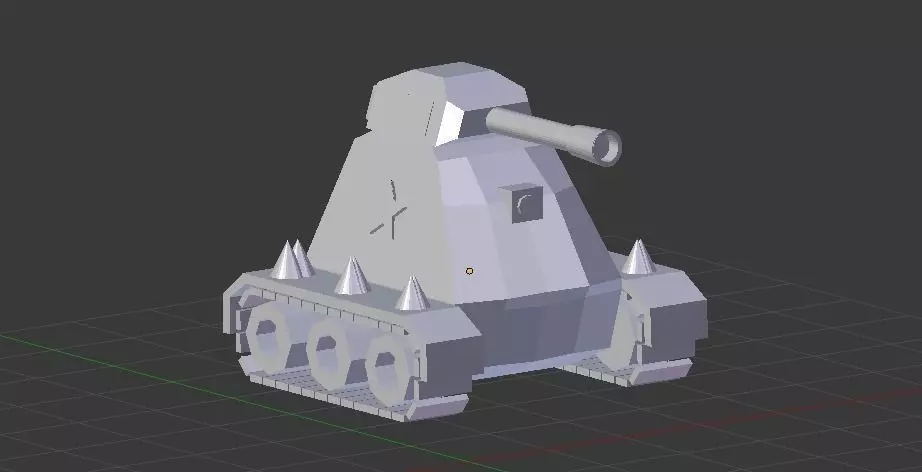 Low Poly Game Ready Tank Model Free low-poly 3D model