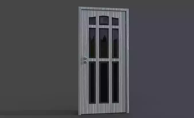 white wood door