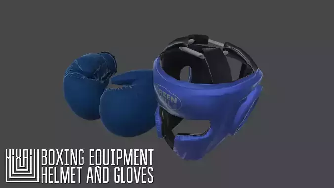 Boxing equipment - helmet and gloves
