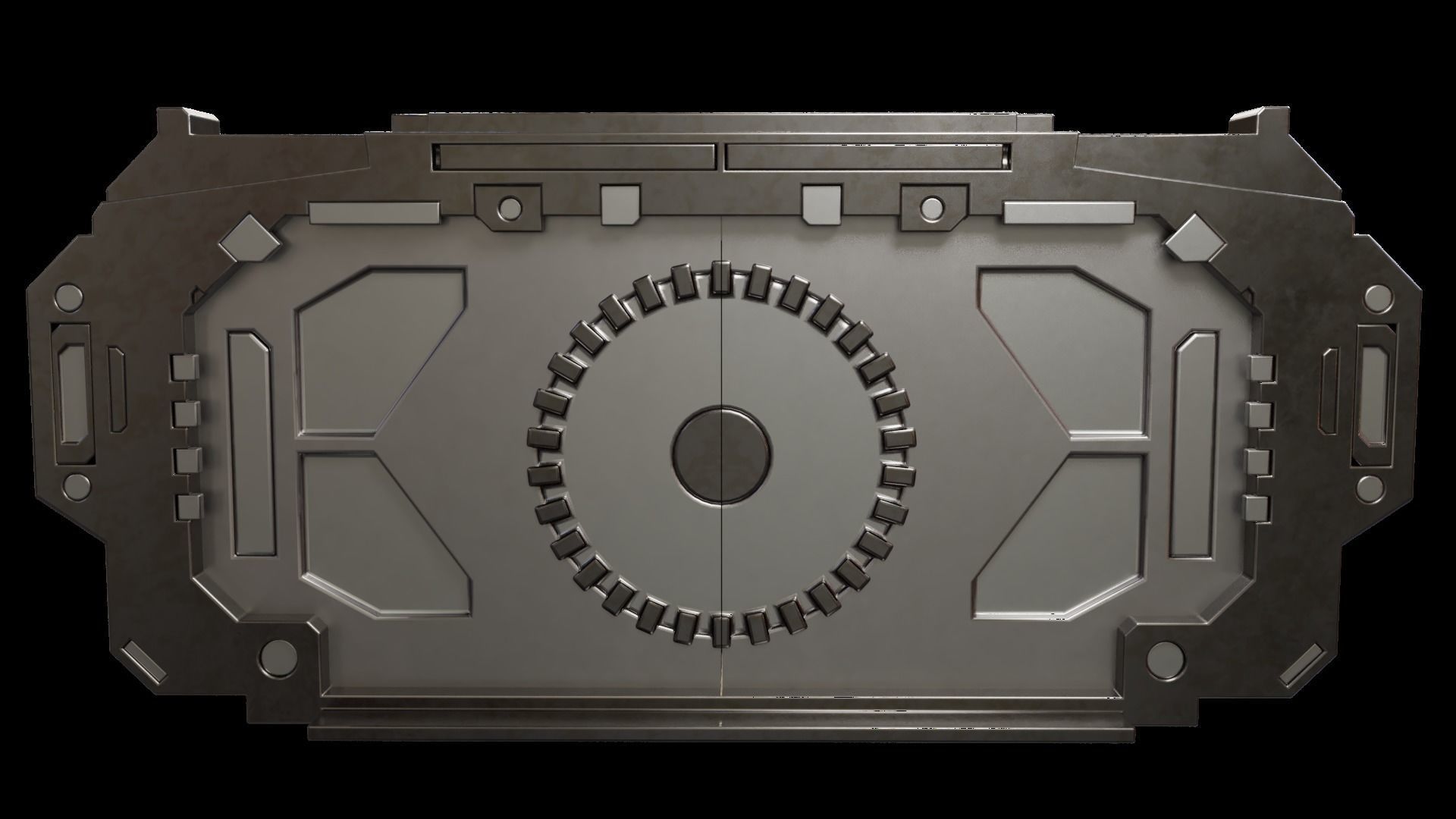 Sci-fi Door 01 Free low-poly 3D model_3