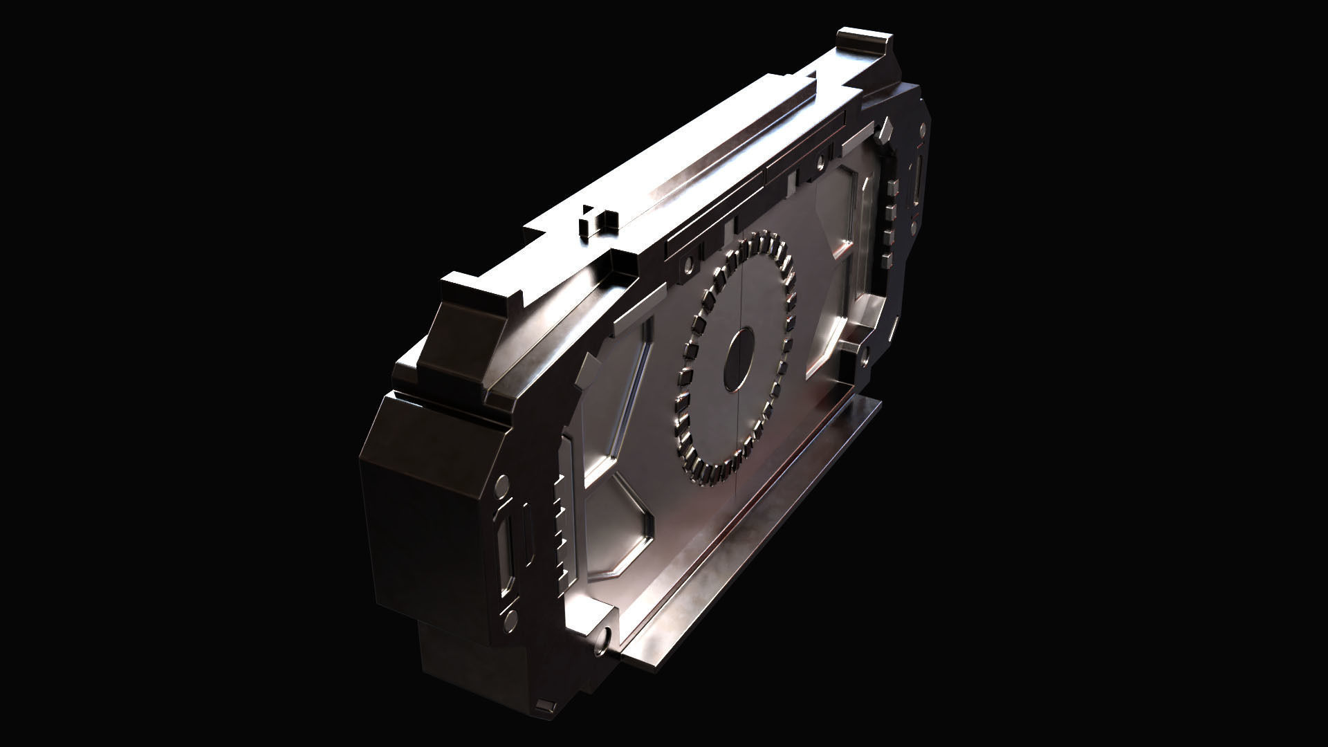 Sci-fi Door 01 Free low-poly 3D model_2