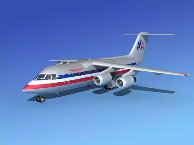 BAe 146-200 American Airlines 3D model